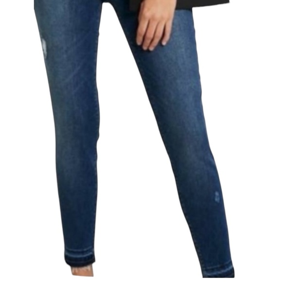 SPANX Distressed Denim Ankle Skinny Jeans Size Small - Picture 3 of 10